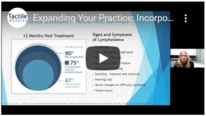 Screenshot of a YouTube video: Expanding Your Practice Incorporating Head and Neck Lymphedema