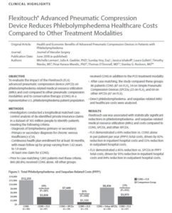 Phlebolymphedema Impact of Flexitouch Therapy on Costs