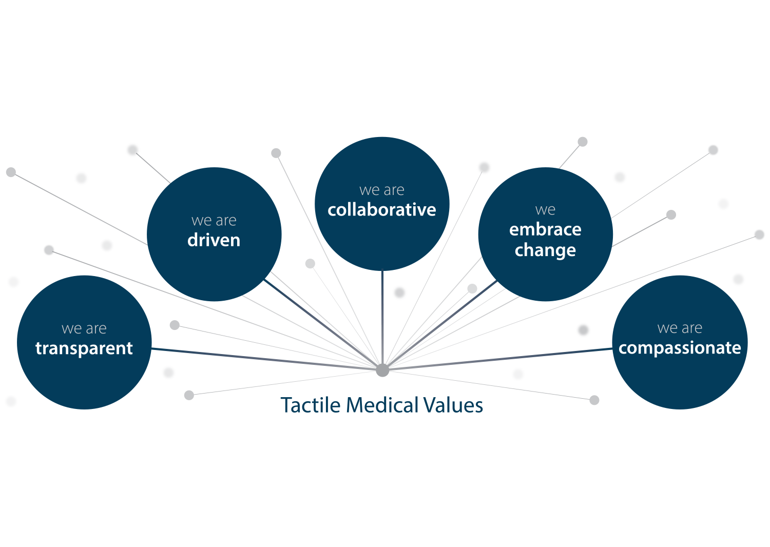 Tactile Medical Values - We are transparent, driven, collaborative, embrace change, compassionate.