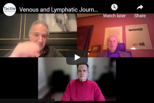 screenshot from the Venous and Lymphatic Journal Club March 2022 featuring doctors Thomas F. O’Donnell, MD, Steven Dean, DO, Tony Gasparis, MD