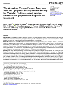 image of the article: The Journal of Venous Disease Expert Opinion Consensus on Lymphedema Diagnosis and Treatment