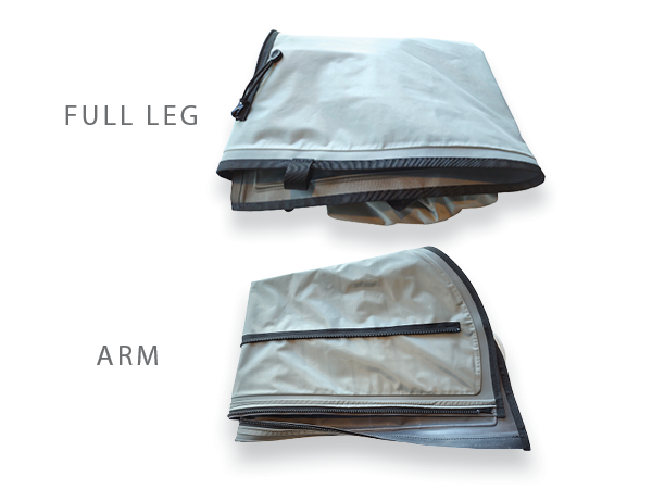 Entre Plus full leg and arm garments folded for packing