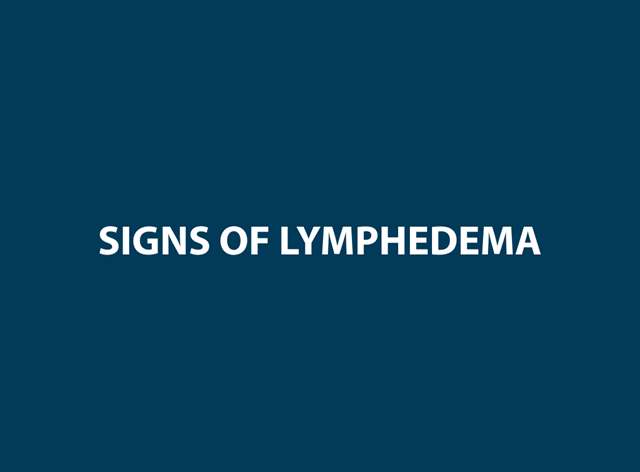 Signs of Lymphedema infographic large grid