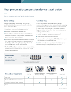 your pneumatic compression device travel guide