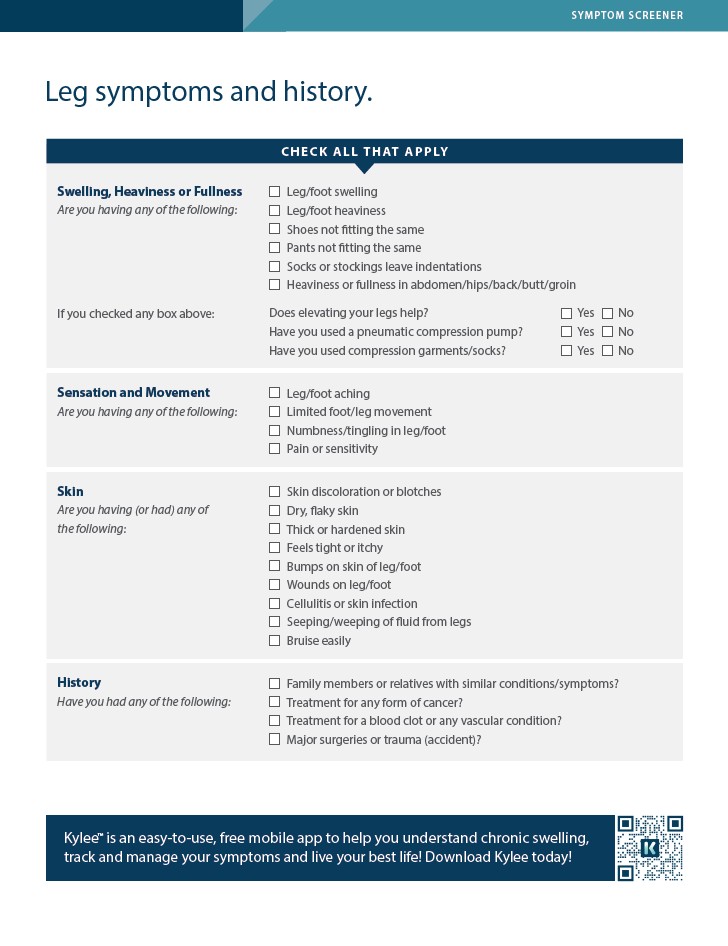 Chronic Swelling Symptom Screening test