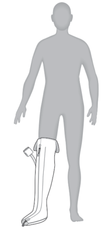 diagram of the nimbl half leg garment