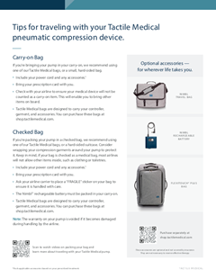 traveling with your flexitouch plus, nimbl or entre plus system and garments